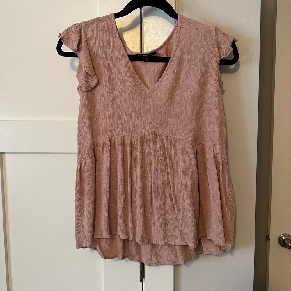 Staccato Swiss dot blouse
